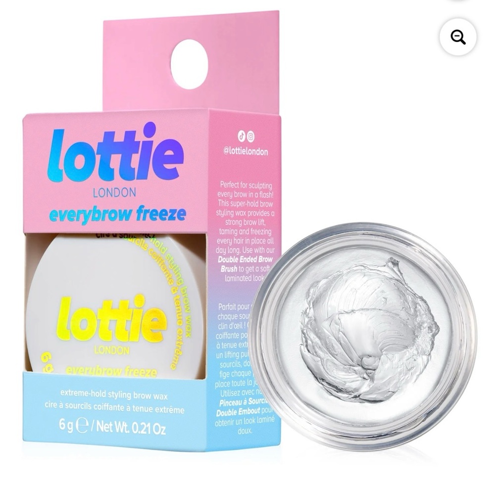 Lottie London Everybrow Freeze Extreme-Hold Styling Brow Wax, Clear